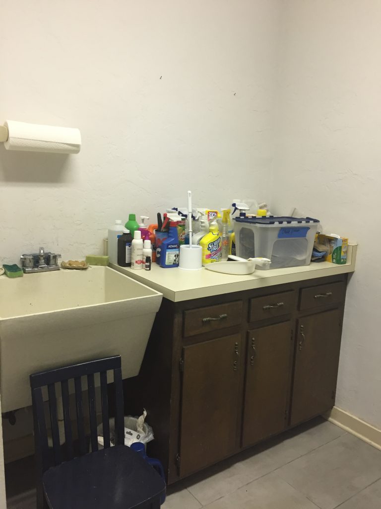 Before image of laundry room 